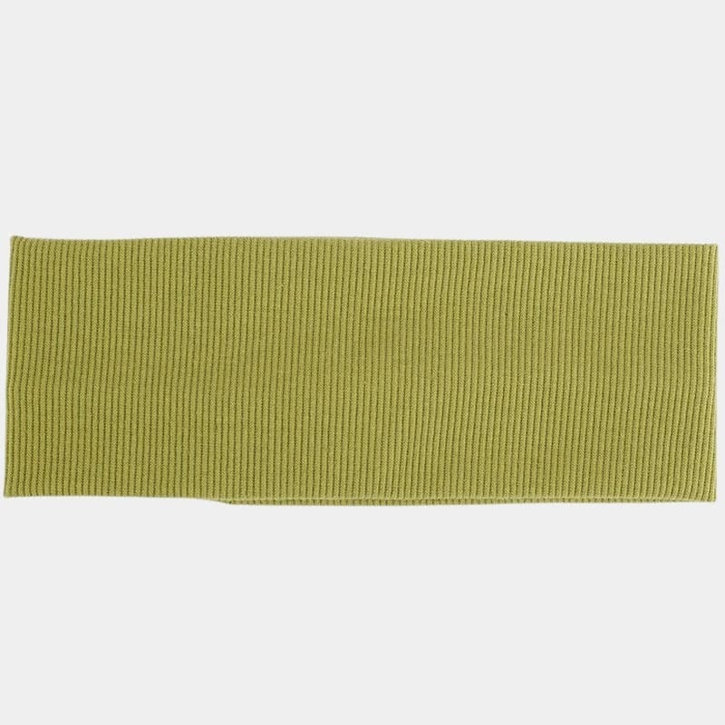 Bandeau en coton vert olive côtelé