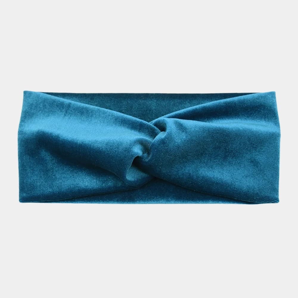 Bandeau en velours bleu