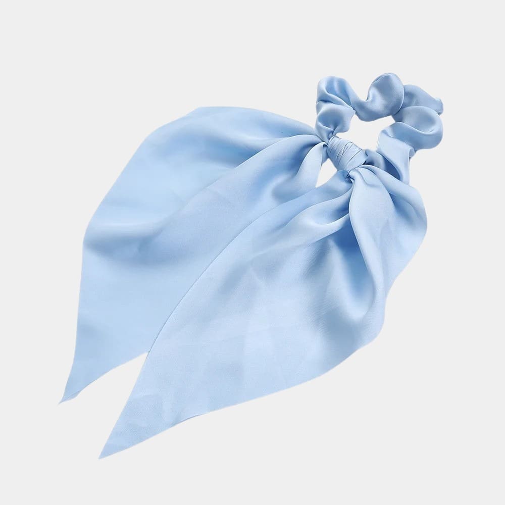 Chouchou foulard bleu clair