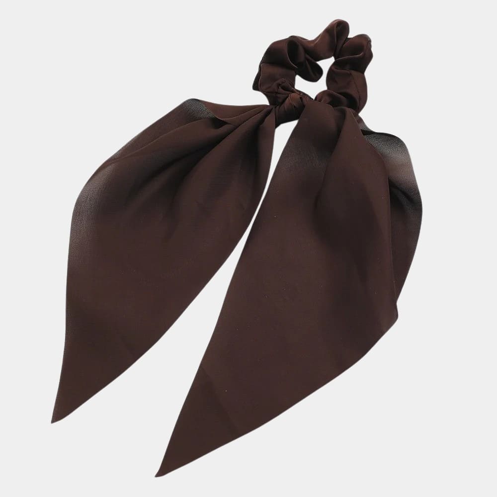 Chouchou foulard marron foncé