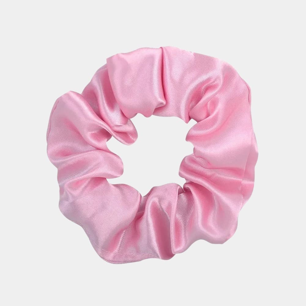 Chouchou en satin rose