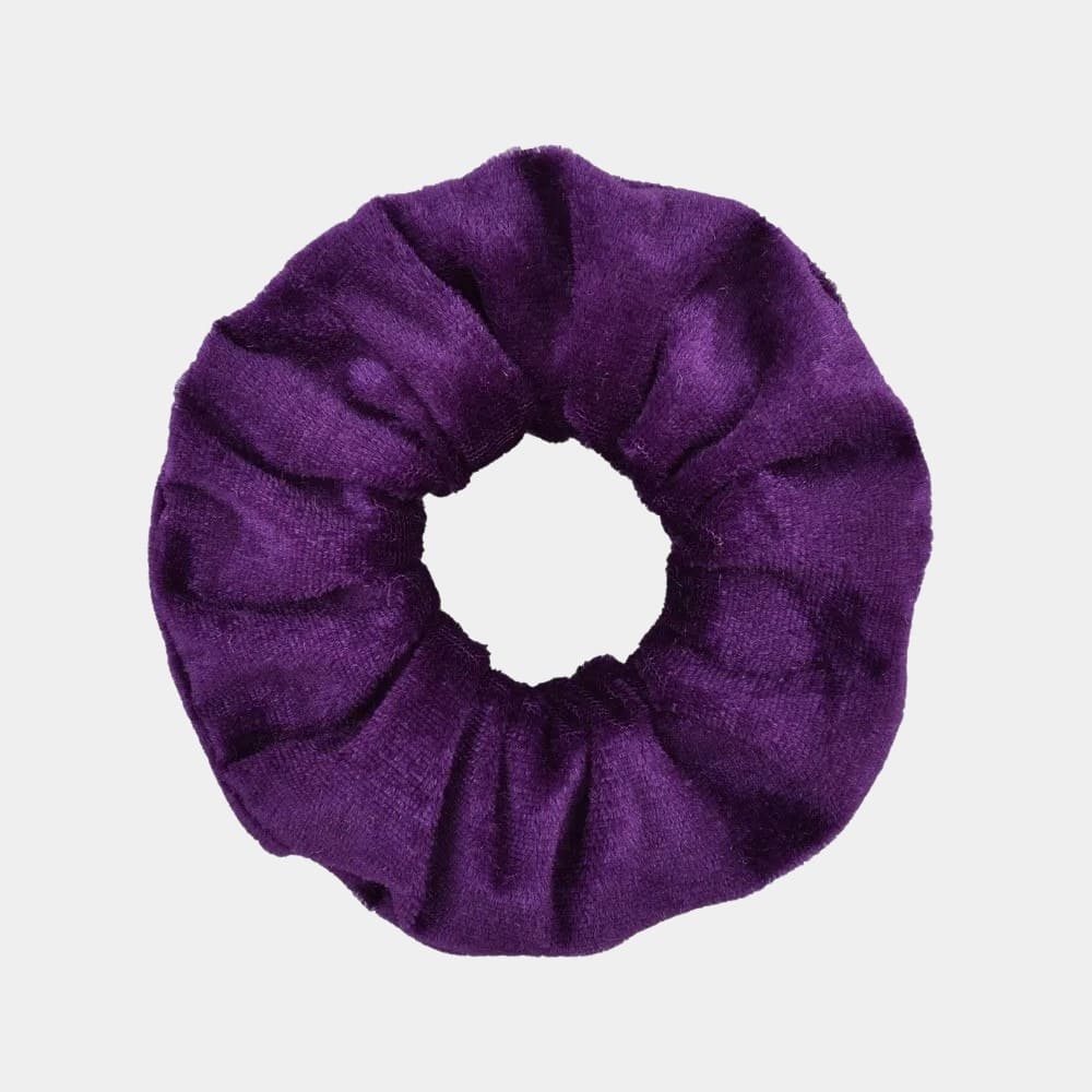 Chouchou en velours violet foncé