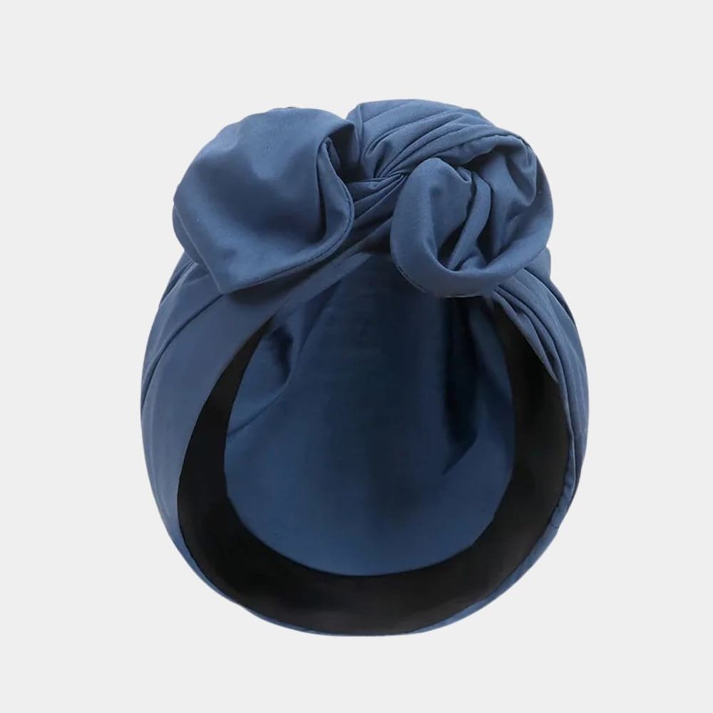 Turban bleu avec nœud