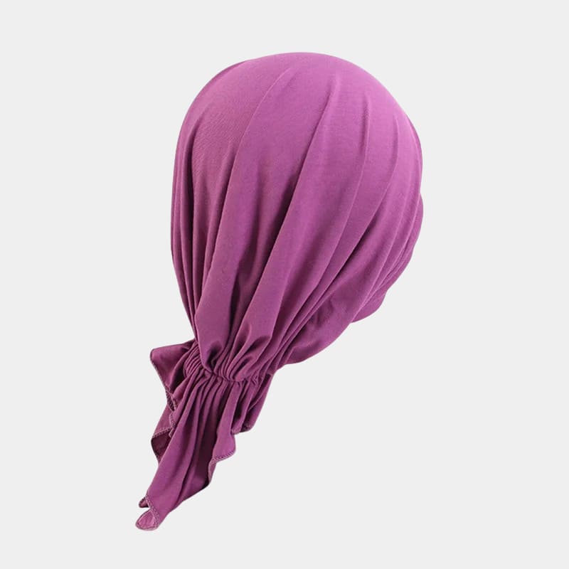 Turban foulard violet