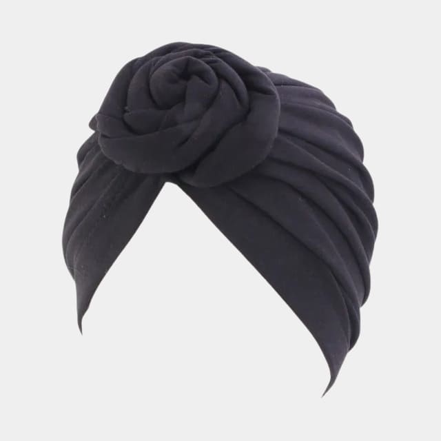 Turban noir avec gros nœud