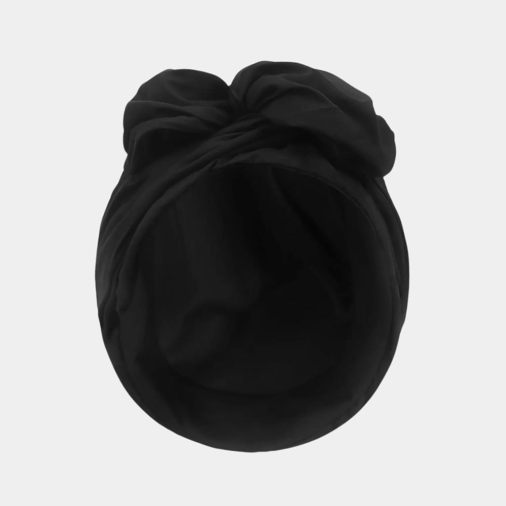 Turban noir avec nœud