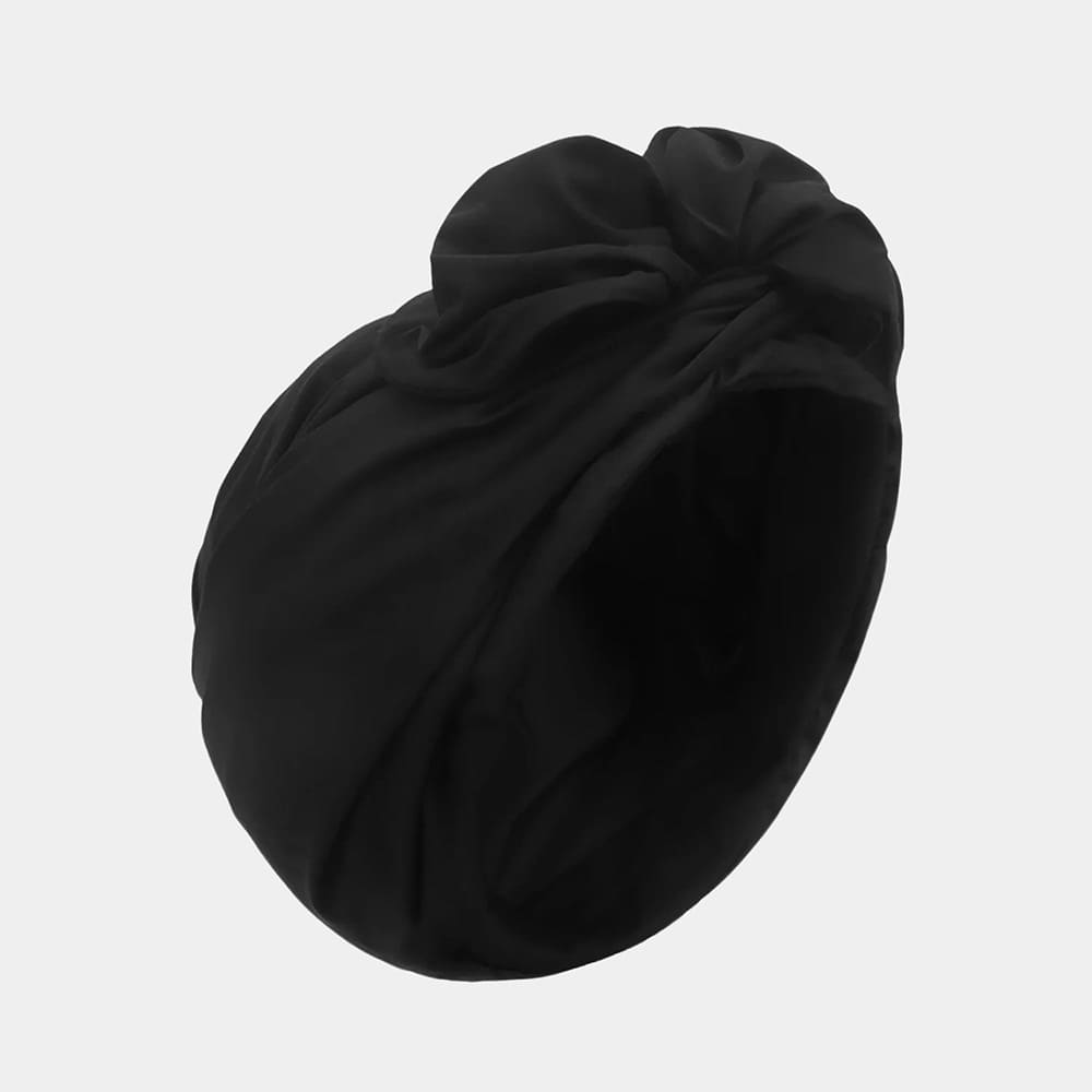Turban noir avec nœud