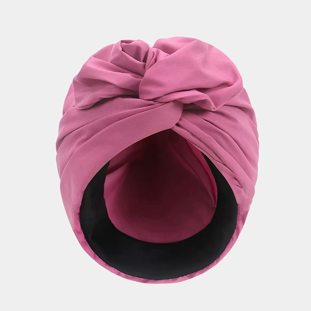Turban rose avec nœud