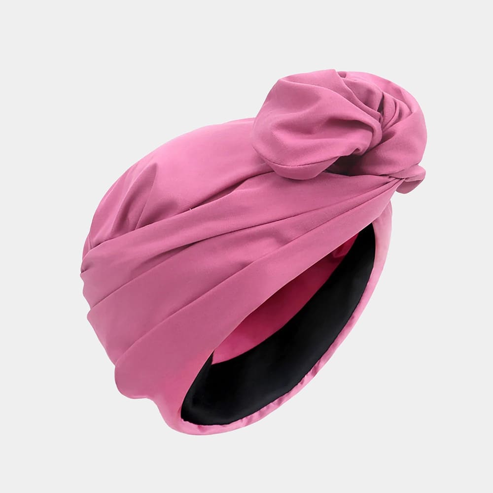 Turban rose avec nœud